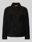 BOSS Orange Jacke in Leder-Optik Modell 'Jomare' in Black, Größe 56