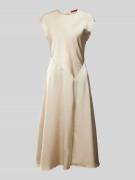 MAX&Co. Midikleid mit Kappärmeln Modell 'LEGUME' in Sand, Größe 36