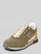 Napapijri Sneaker aus Leder-Mix mit Schnürung und Label-Detail in Oliv...