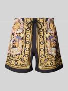 BOARDIES Badehose im Allover-Look Modell 'Baroque' in Gold, Größe L