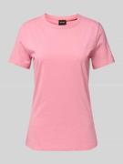 BOSS Orange T-Shirt mit Label-Print Modell 'Elogo' in Pink, Größe S