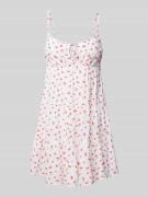 Review Minikleid mit Schlüsselloch-Ausschnitt in Weiss, Größe L