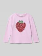 s.Oliver RED LABEL Regular Fit Langarmshirt mit Pailletten-Besatz in L...