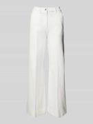 Stefanel Wide Leg Jeans mit Eingrifftaschen in Offwhite, Größe 40