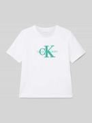 Calvin Klein Jeans T-Shirt mit Label-Detail Modell 'OTTOMAN' in Weiss,...