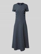 Tommy Hilfiger Tailliertes Midikleid aus reiner Baumwolle in Marine, G...