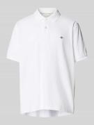Gant Regular Fit Poloshirt mit Label-Stitching in Weiss, Größe S