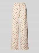 ICHI Hose mit weitem Bein Modell 'KATE' in Offwhite, Größe L