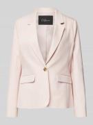 s.Oliver BLACK LABEL Slim Fit Blazer aus Baumwoll-Mix in Rose, Größe 3...