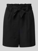 Tom Tailor Denim Regular Fit Shorts mit Bindegürtel in Black, Größe S