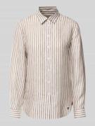 Weekend Max Mara Regular Fit Leinenhemdbluse mit Motiv-Stitching Model...