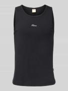 BLKVIS Tanktop mit Label-Stitching Modell 'SCRIPT' in Black, Größe L