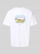 BLKVIS T-Shirt mit Motiv-Print Modell 'DOMAINE' in Weiss, Größe L