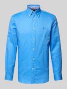 Tommy Hilfiger Regular Fit Freizeithemd aus Baumwoll-Leinen-Mix in Roy...