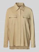 Marc Cain Regular Fit Bluse mit verdeckter Knopfleiste in Sand, Größe ...