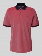 bugatti Poloshirt mit Label-Stitching in Rot, Größe L