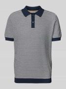 Christian Berg Men Poloshirt mit kurzer Knopfleiste in Marine, Größe 3...