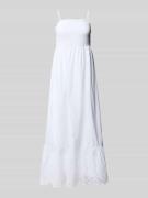 Only Ausgestelltes Maxikleid mit Lochstickerei in Weiss, Größe M