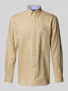 Tommy Hilfiger Regular Fit Freizeithemd aus Baumwoll-Leinen-Mix in Bei...