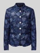 WHITE LABEL Leinenblazer mit Stehkragen in Marine, Größe 44