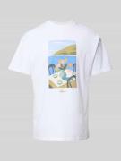 BLKVIS T-Shirt mit Motiv-Print Modell 'SOSTA' in Weiss, Größe L