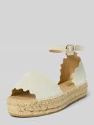 Espadrij Sandalen aus Leder mit Dornschließe Modell 'LYON' in Sand, Gr...
