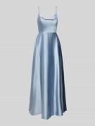 Laona Abendkleid mit Spaghettiträgern in Rauchblau, Größe 36