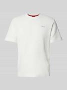 HUGO T-Shirt mit Label-Stitching Modell 'Austin' in Offwhite, Größe XX...