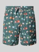 Zeybra Badehose mit elastischem Bund in Oliv, Größe L