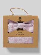 Prince Bowtie Fliege und Einstecktuch im Set aus reiner Seide in Rose,...