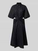 Lauren Ralph Lauren Hemdblusenkleid mit Cut Outs Modell 'NALDA' in Bla...