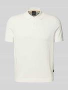 bugatti Regular Fit Poloshirt aus reiner Baumwolle in Ecru, Größe XXL