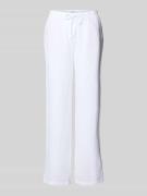 Christian Berg Woman Straight Leg Leinenhose mit Tunnelzug in Weiss, G...