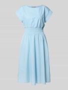 Christian Berg Woman Selection Knielanges Kleid mit Smok-Details in He...