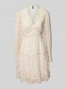 Vero Moda Tailliertes Minikleid mit Volants Modell 'SMILLA' in Offwhit...
