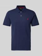 Polo Ralph Lauren Tailored Fit Poloshirt mit Logo-Stitching in Marine,...