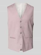 HECHTER PARIS Regular Fit Weste mit Paspeltaschen in Dunkelrot, Größe ...