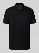 Christian Berg Men Poloshirt mit Logo-Stitching in Black, Größe 3XL