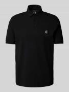ARMANI EXCHANGE Poloshirt mit Label-Stitching in Black, Größe S