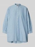 JAKE*S STUDIO WOMAN Relaxed Fit Bluse mit Stehkragen in Jeansblau, Grö...