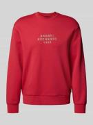 ARMANI EXCHANGE Sweatshirt mit Label-Stitching in Rot, Größe L