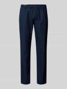 s.Oliver RED LABEL Relaxed Fit Chino Leinen-Baumwoll-Mix in Dunkelblau...