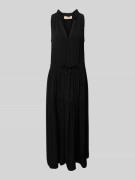 MOS MOSH Maxikleid mit Tunikakragen Modell 'Sabri' in Black, Größe M