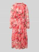 ZABAIONE Midikleid mit V-Ausschnitt Modell 'Be44aa' in Pink, Größe L