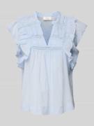 Neo Noir Regular Fit Blusentop mit Kappärmeln Modell 'Jayla' in Hellbl...