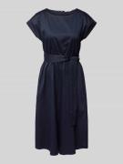 Christian Berg Woman Selection Midikleid mit Bindegürtel in Marine, Gr...