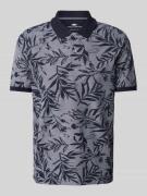 Fynch-Hatton Slim Fit Poloshirt mit Logo-Stitching in Marine, Größe M