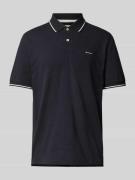 Gant Poloshirt mit Label-Stitching in Black, Größe L