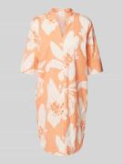 OPUS Knielanges Tunikakleid mit 1/2-Arm Modell 'Wiara' in Orange, Größ...
