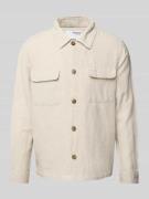 SELECTED HOMME Regular Fit Leinenhemdjacke mit Kentkragen Modell 'LERO...